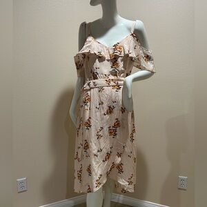 NWT JNSQ Floral Off Shoulder Silk Dress Size 8